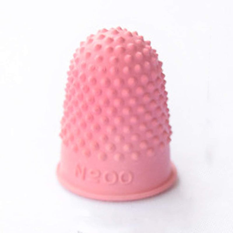 Shni Thimble 5Pcs Craft Finger Tip Sewing Counting Protector Quilter Needlework Cone Rubber(Pink) - Image 1